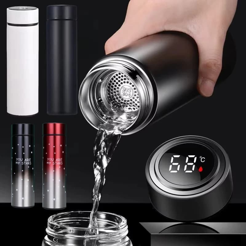 Stalowy termos z inteligentnym wyświetlaczem LED 🌡️