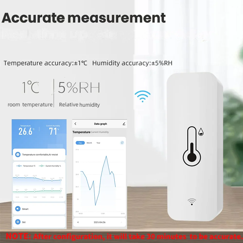 Czujnik temperatury i wilgotności WiFi Zigbee SmartLife 🌡️